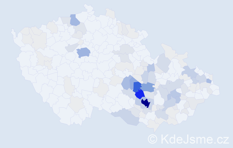 Příjmení: 'Šikulová', počet výskytů 515 v celé ČR
