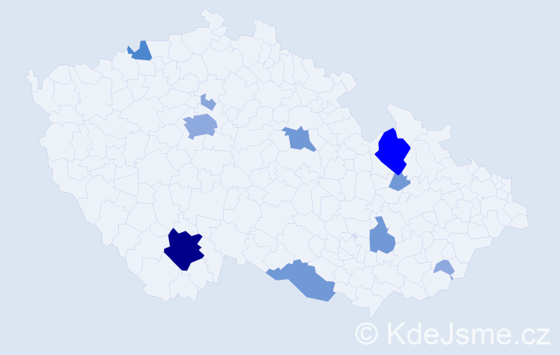 Příjmení: 'Langmann', počet výskytů 36 v celé ČR