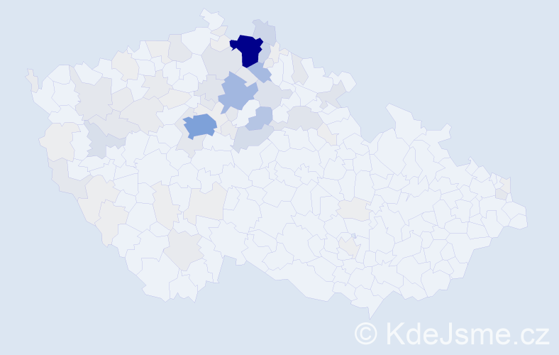 Příjmení: 'Bulířová', počet výskytů 328 v celé ČR
