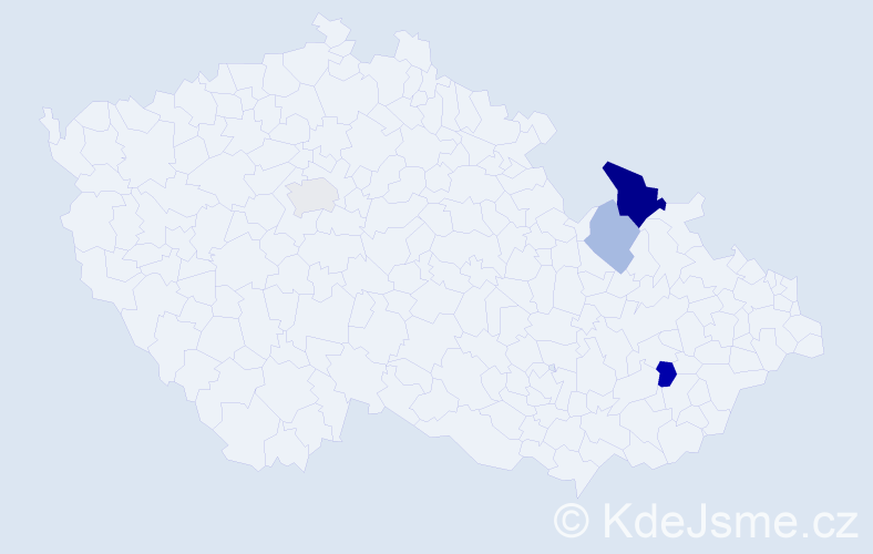 Příjmení: 'Ruberl', počet výskytů 8 v celé ČR