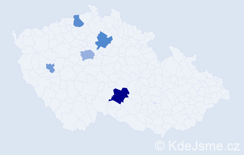 Příjmení: 'Kunec', počet výskytů 8 v celé ČR