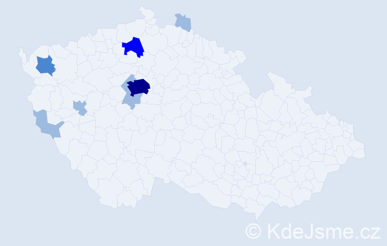Příjmení: 'Krautwurm', počet výskytů 13 v celé ČR