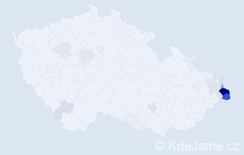Příjmení: 'Szmek', počet výskytů 181 v celé ČR