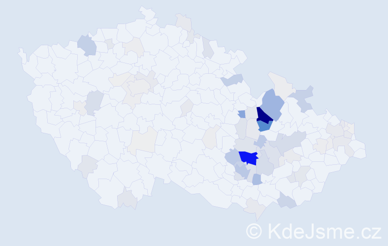Příjmení: 'Keprt', počet výskytů 344 v celé ČR