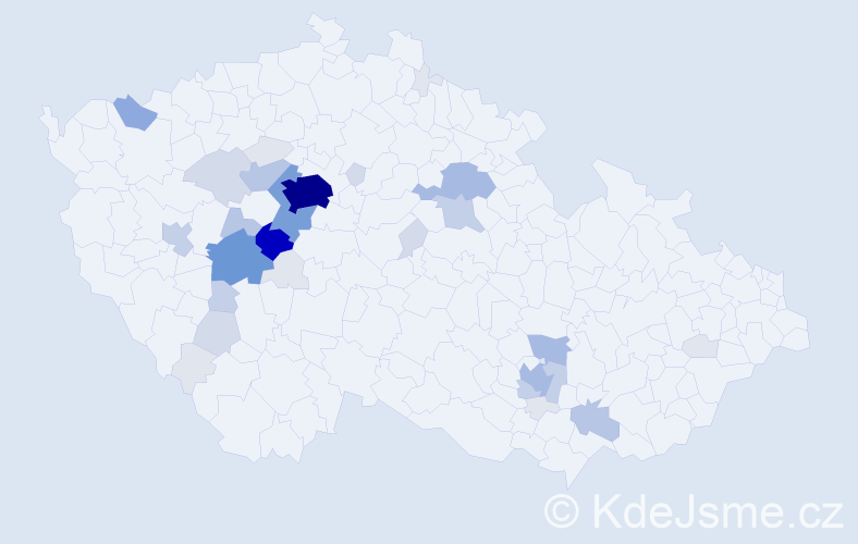 Příjmení: 'Kozohorská', počet výskytů 146 v celé ČR