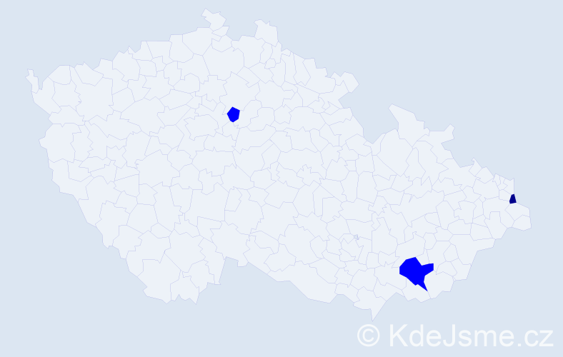 Příjmení: 'Kotapka', počet výskytů 4 v celé ČR