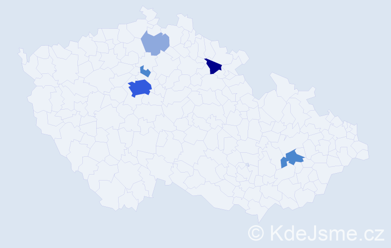 Příjmení: 'Tarčák', počet výskytů 13 v celé ČR