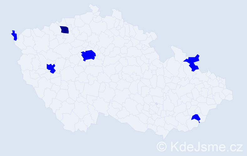 Příjmení: 'Abramovič', počet výskytů 7 v celé ČR