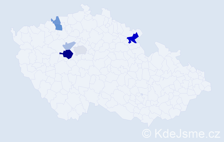 Příjmení: 'Entlich', počet výskytů 14 v celé ČR