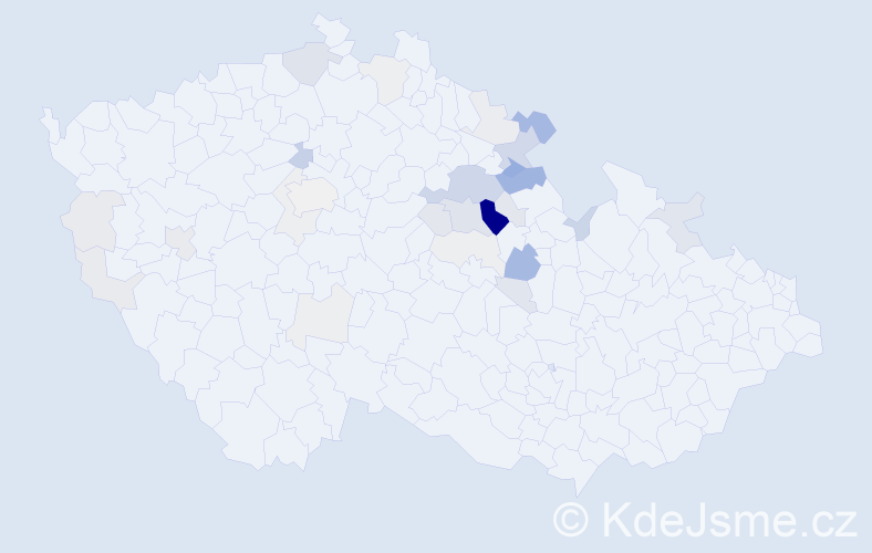Příjmení: 'Tobiášek', počet výskytů 91 v celé ČR