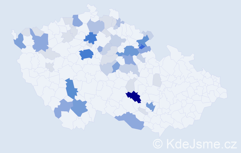 Příjmení: 'Kuřátková', počet výskytů 177 v celé ČR