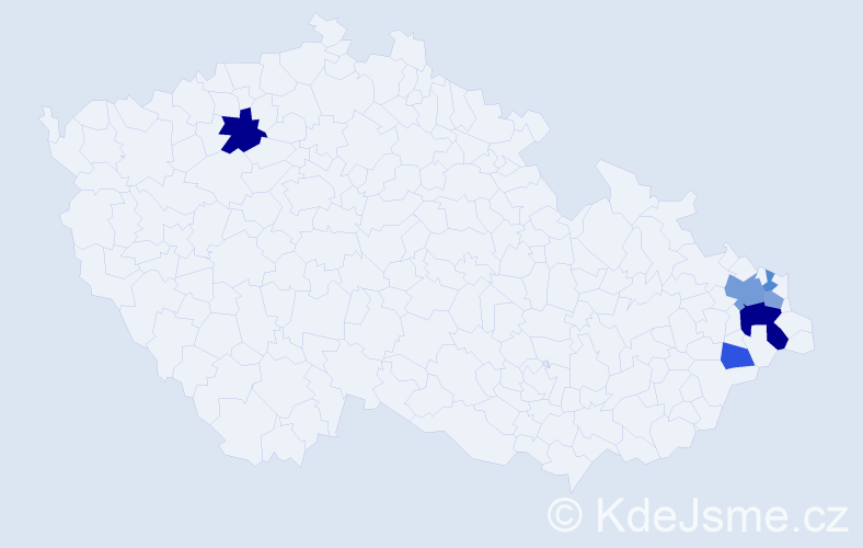 Příjmení: 'Čelinský', počet výskytů 12 v celé ČR