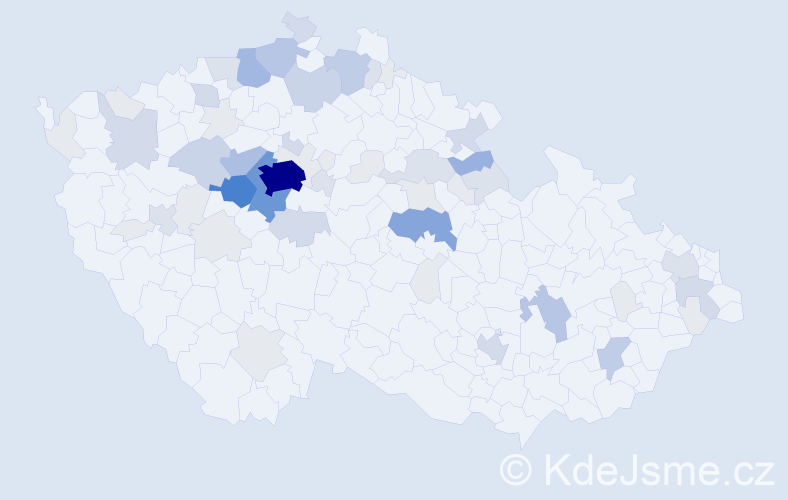 Příjmení: 'Čepelová', počet výskytů 215 v celé ČR