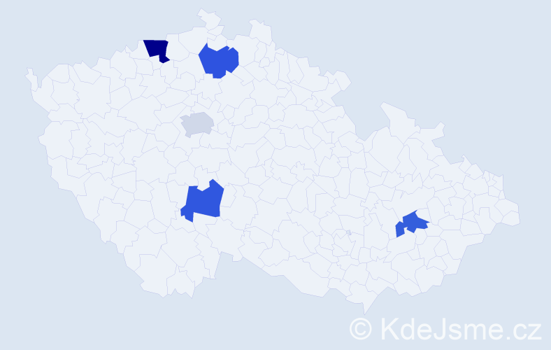 Příjmení: 'Dobosová', počet výskytů 6 v celé ČR