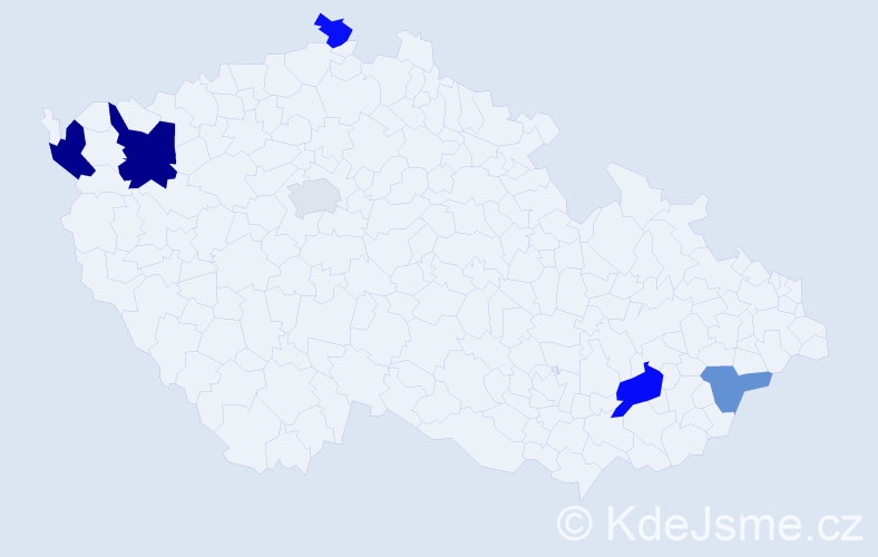 Příjmení: 'Sutton', počet výskytů 10 v celé ČR