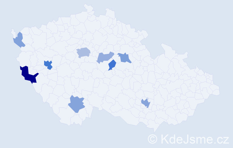 Příjmení: 'Kukhar', počet výskytů 26 v celé ČR