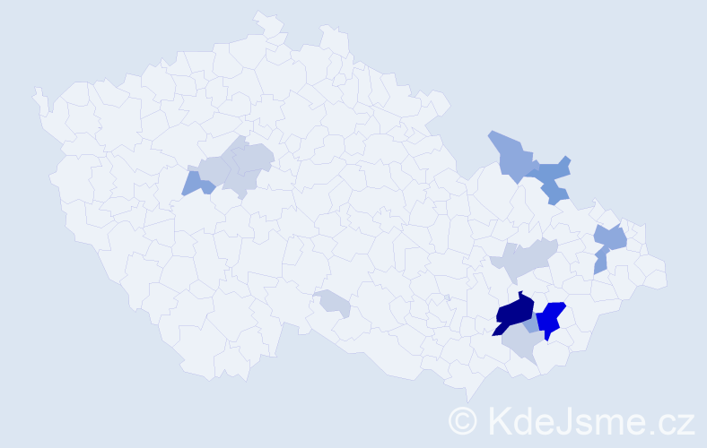 Příjmení: 'Druláková', počet výskytů 46 v celé ČR