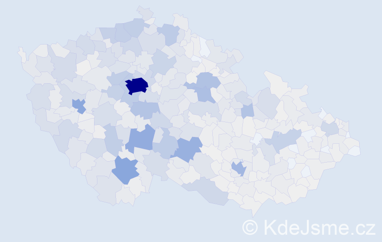 Příjmení: 'Marešová', počet výskytů 6210 v celé ČR