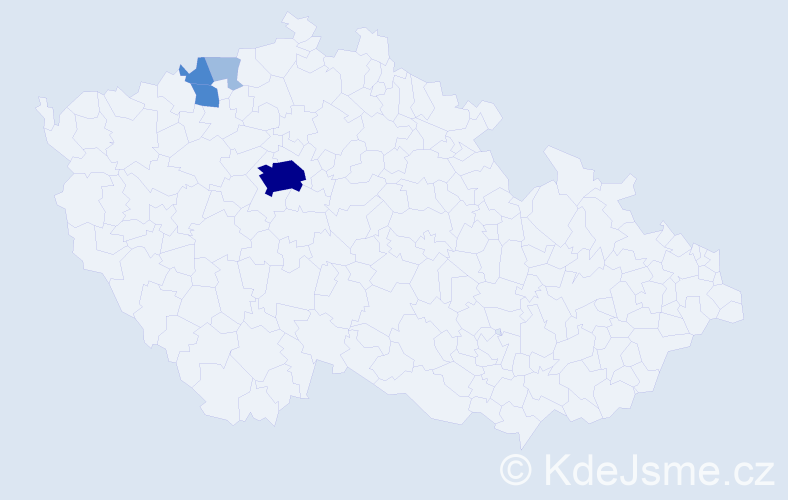 Příjmení: 'Frühlingová', počet výskytů 9 v celé ČR