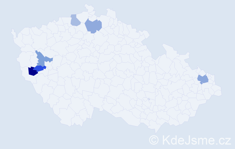 Příjmení: 'Germanová', počet výskytů 8 v celé ČR