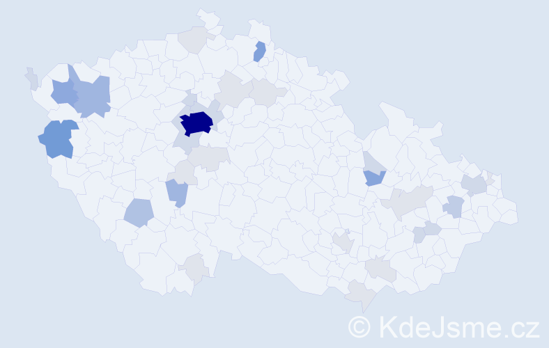 Příjmení: 'Klinková', počet výskytů 106 v celé ČR