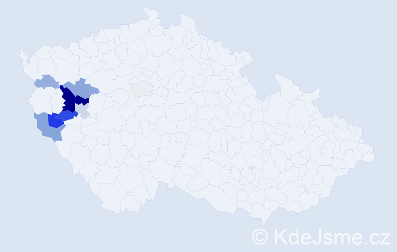 Příjmení: 'Grlák', počet výskytů 24 v celé ČR