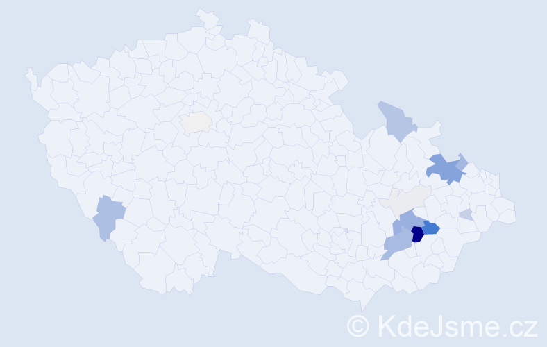 Příjmení: 'Nelešovská', počet výskytů 54 v celé ČR