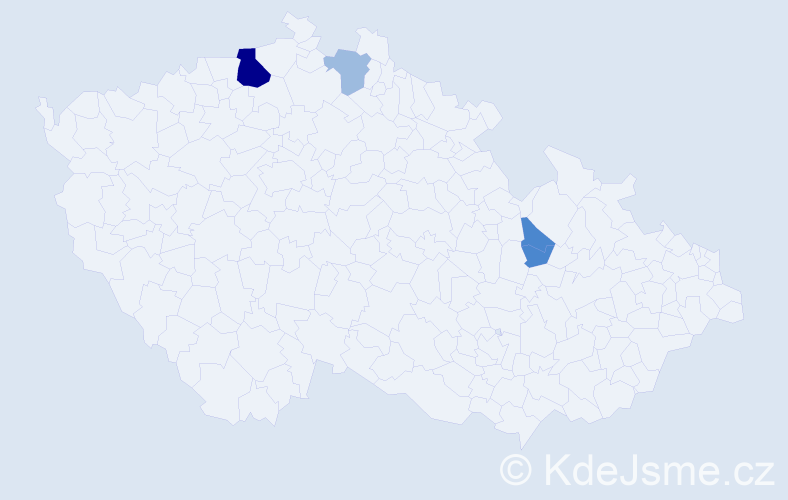 Příjmení: 'Dřevická', počet výskytů 9 v celé ČR