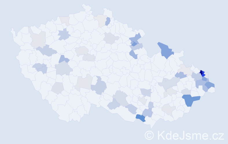 Příjmení: 'Pastuchová', počet výskytů 146 v celé ČR