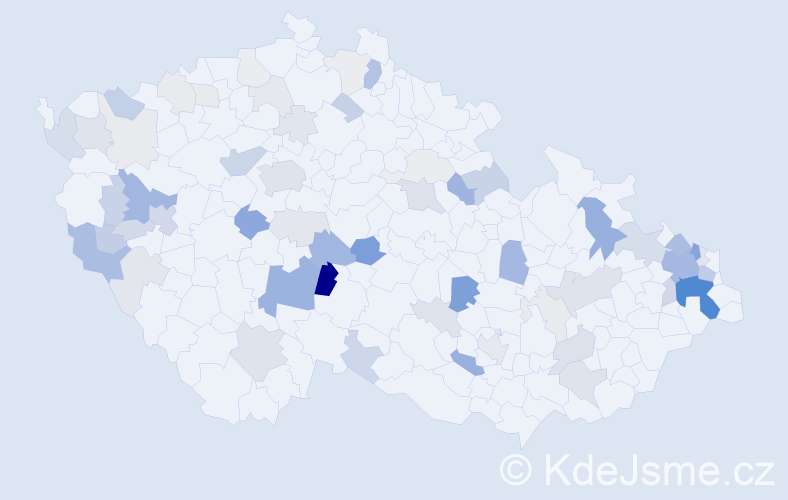Příjmení: 'Adamovský', počet výskytů 203 v celé ČR