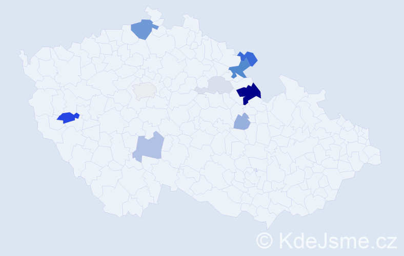 Příjmení: 'Kops', počet výskytů 29 v celé ČR