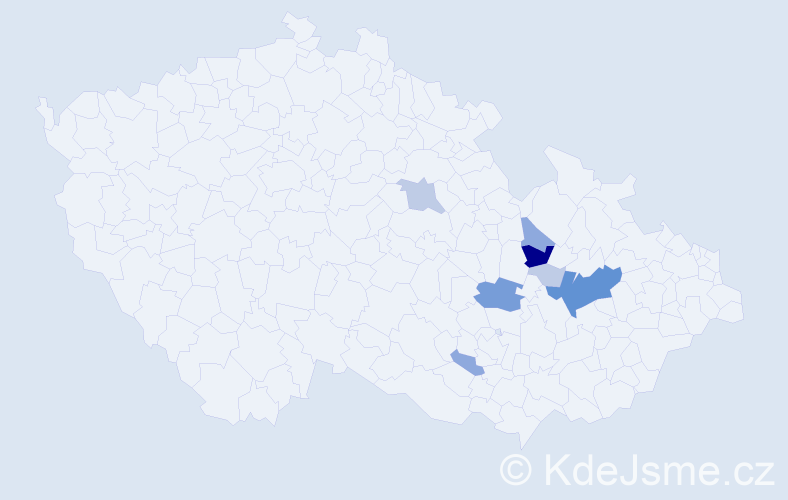 Příjmení: 'Hel', počet výskytů 23 v celé ČR