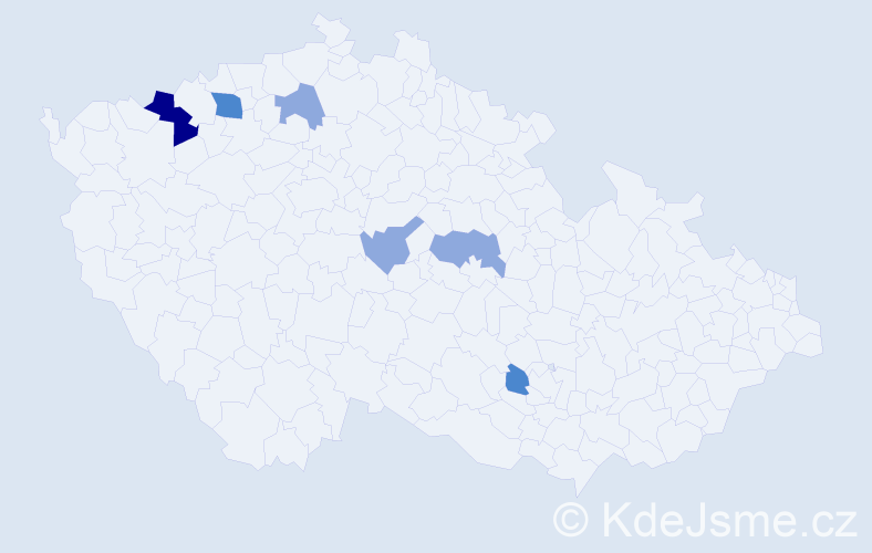 Příjmení: 'Filingr', počet výskytů 12 v celé ČR