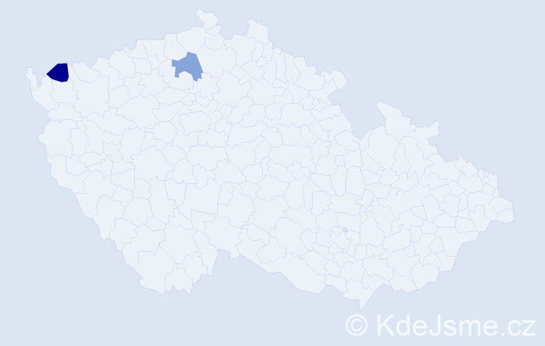 Příjmení: 'Sugárová', počet výskytů 6 v celé ČR