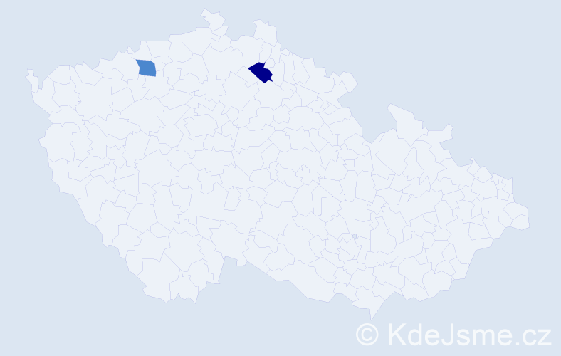 Příjmení: 'Velyčko', počet výskytů 4 v celé ČR