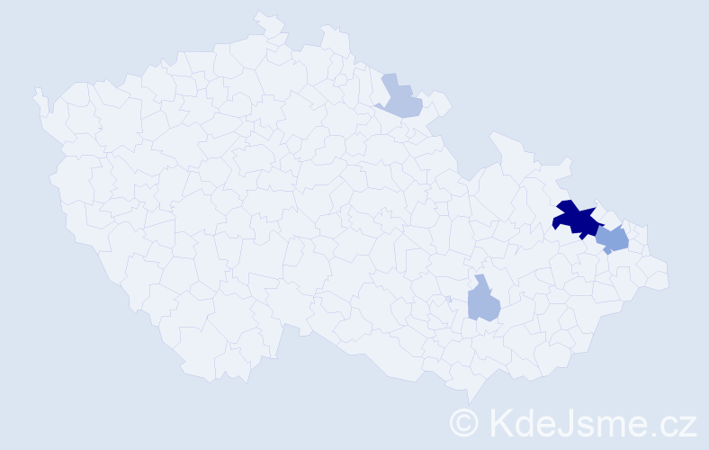 Příjmení: 'Greiplová', počet výskytů 19 v celé ČR