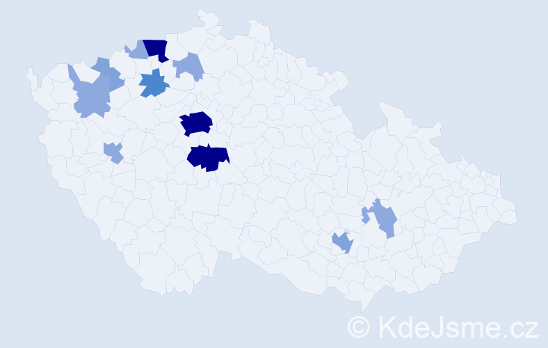 Příjmení: 'Wainer', počet výskytů 37 v celé ČR