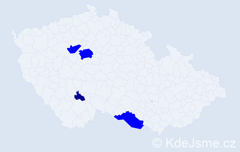 Příjmení: 'Zwieb', počet výskytů 5 v celé ČR