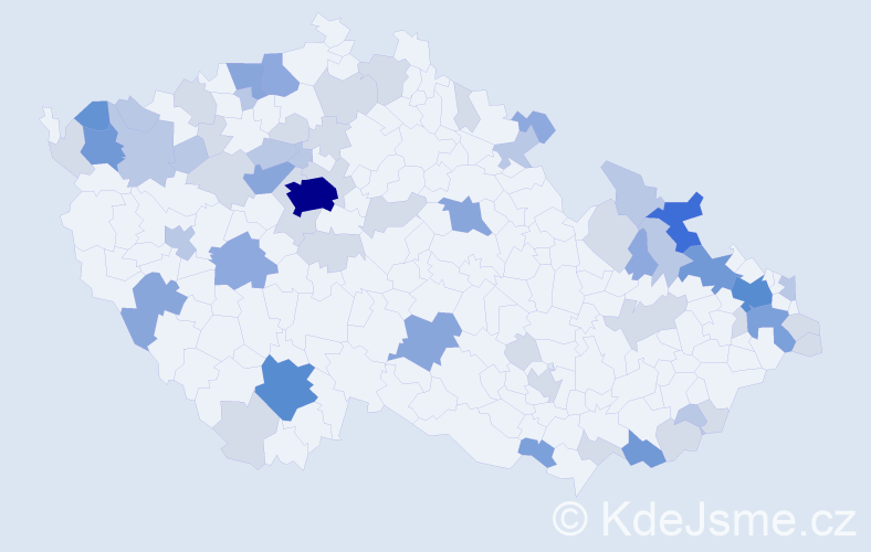 Příjmení: 'Doboš', počet výskytů 159 v celé ČR