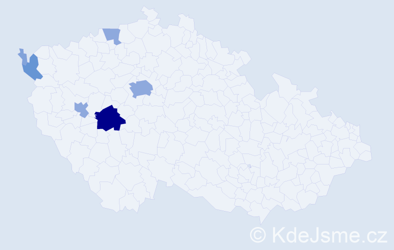 Příjmení: 'Pabouček', počet výskytů 16 v celé ČR