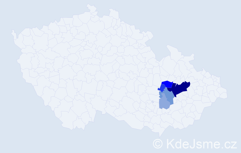Příjmení: 'Nemerádová', počet výskytů 26 v celé ČR