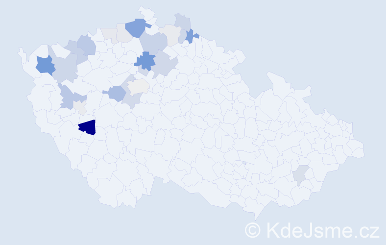 Příjmení: 'Rota', počet výskytů 74 v celé ČR