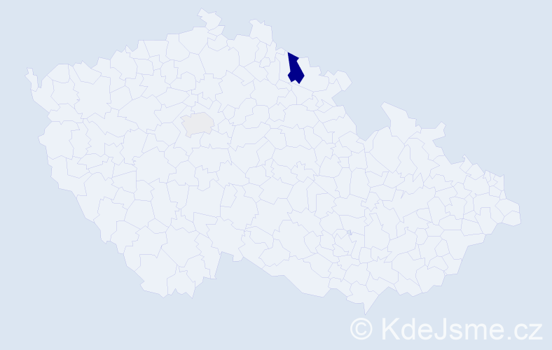 Příjmení: 'Rutten', počet výskytů 4 v celé ČR