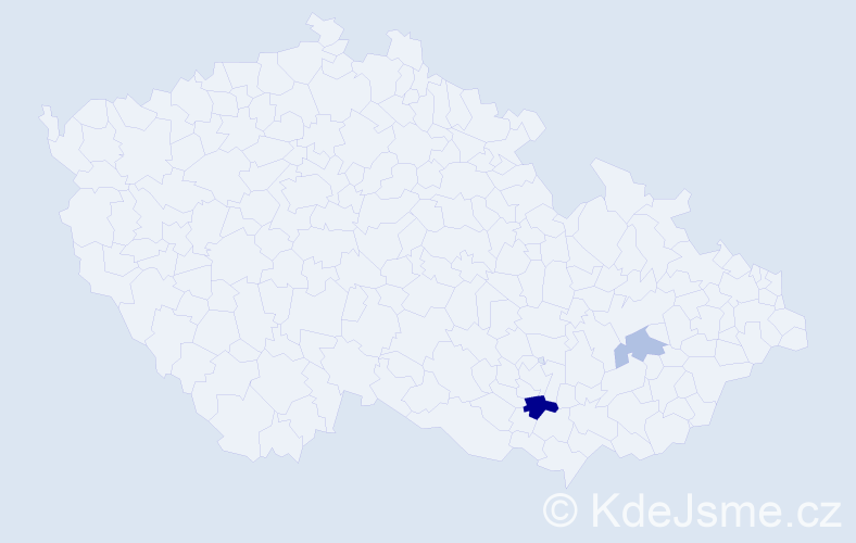 Příjmení: 'Kolarski', počet výskytů 4 v celé ČR