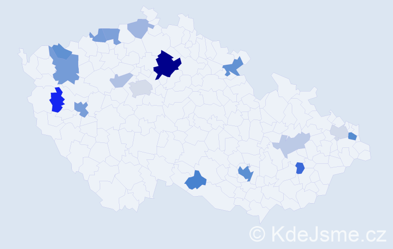 Příjmení: 'Martinez', počet výskytů 39 v celé ČR