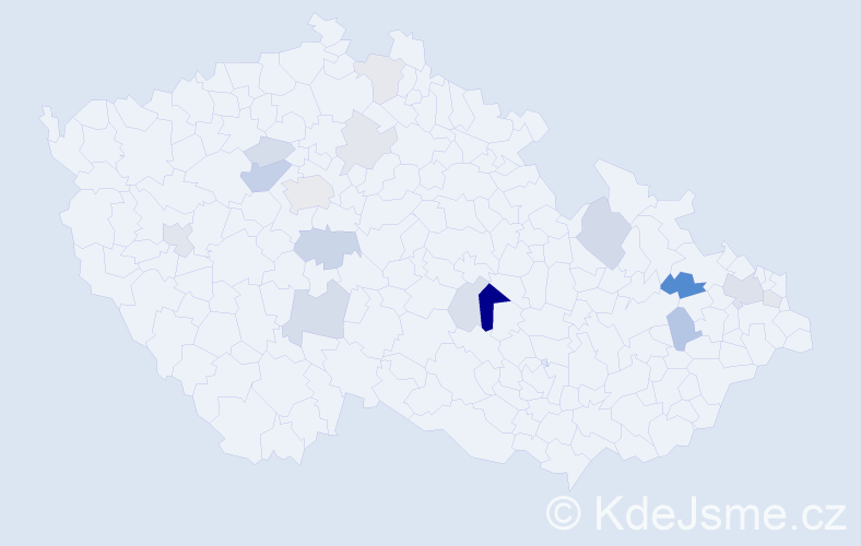 Příjmení: 'Kostecká', počet výskytů 41 v celé ČR