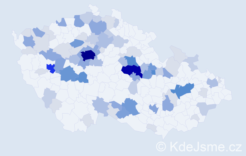 Příjmení: 'Herynková', počet výskytů 263 v celé ČR