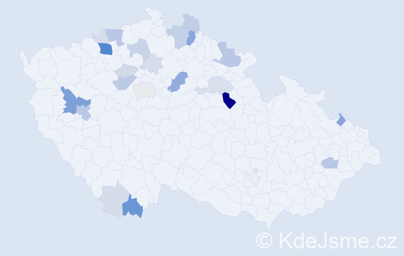 Příjmení: 'Bernhard', počet výskytů 78 v celé ČR