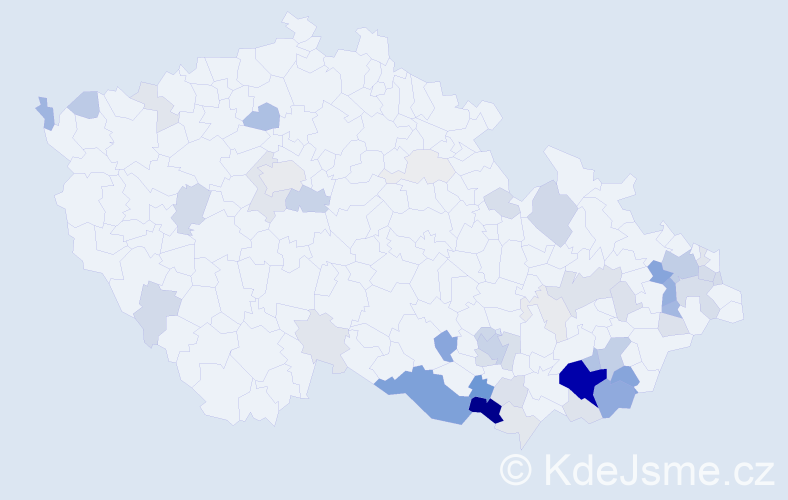 Příjmení: 'Pospíšková', počet výskytů 184 v celé ČR
