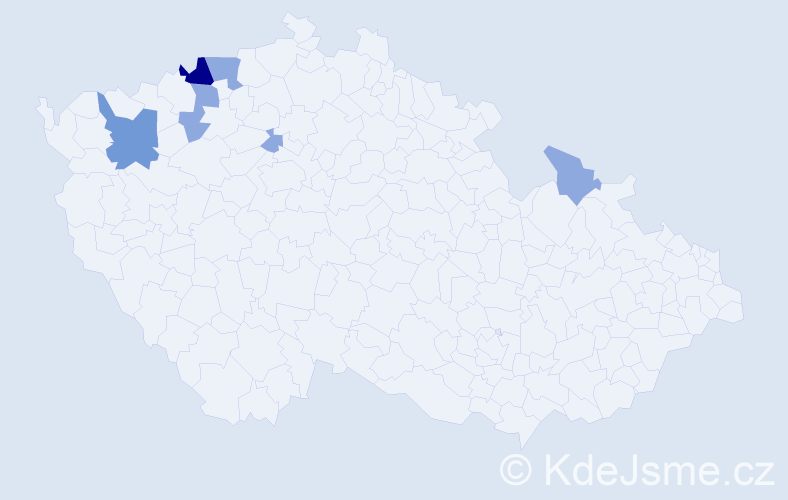 Příjmení: 'Brejchal', počet výskytů 13 v celé ČR